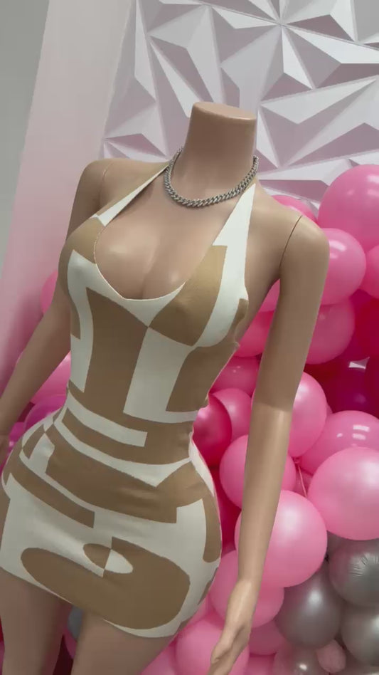 Abstract Halter Mini